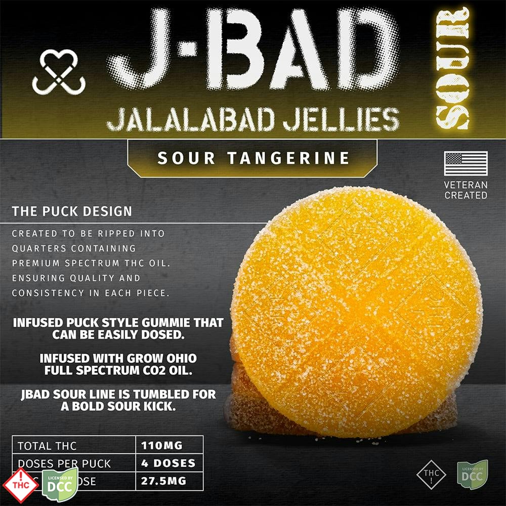 JBAD - Tangerine Sour Gummies - 4ct - 111mg