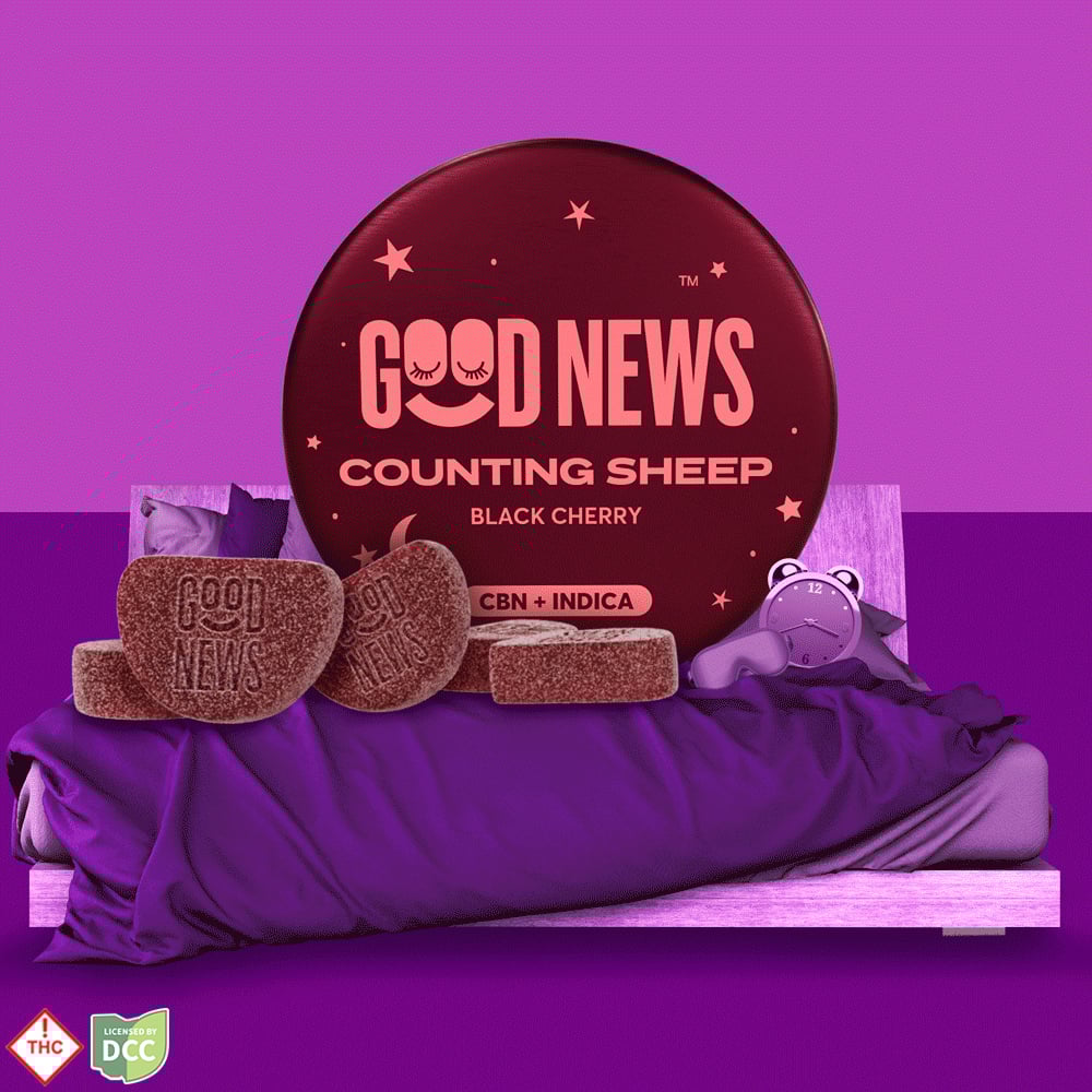 COUNTING SHEEP: Black Cherry with CBN [10pk] (110mg THC/50mg CBN)