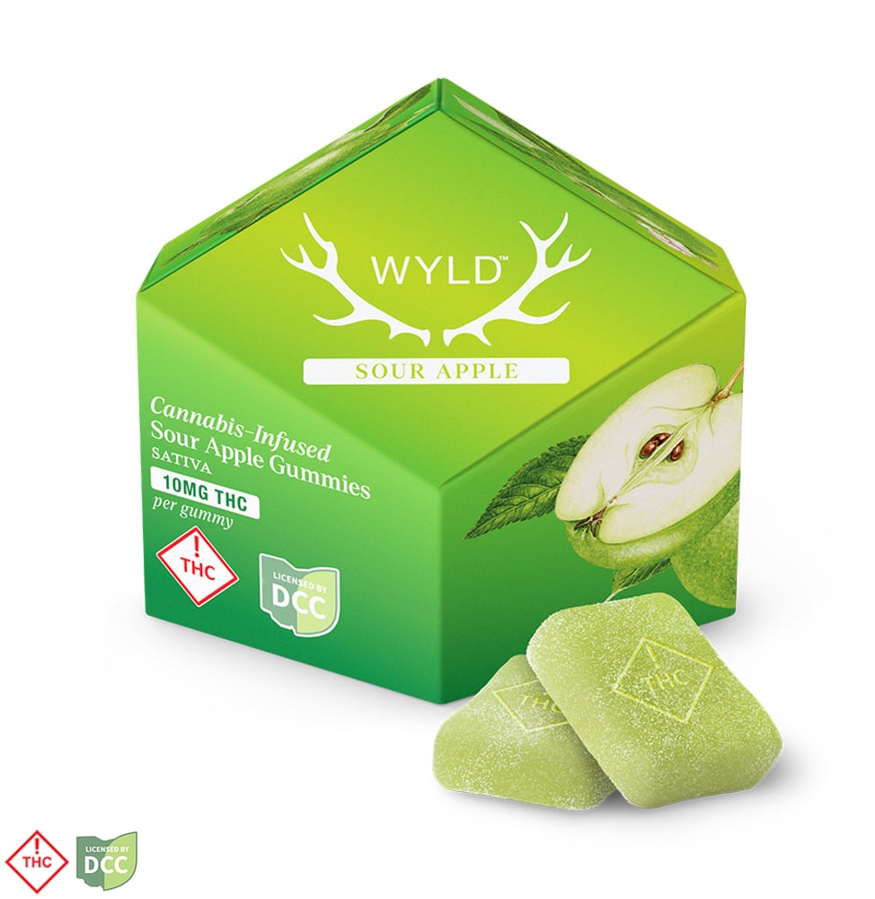 Sour Apple Sativa Enhanced Gummies | 100mg Sour Apple Sativa Enhanced Gummies | 100mg