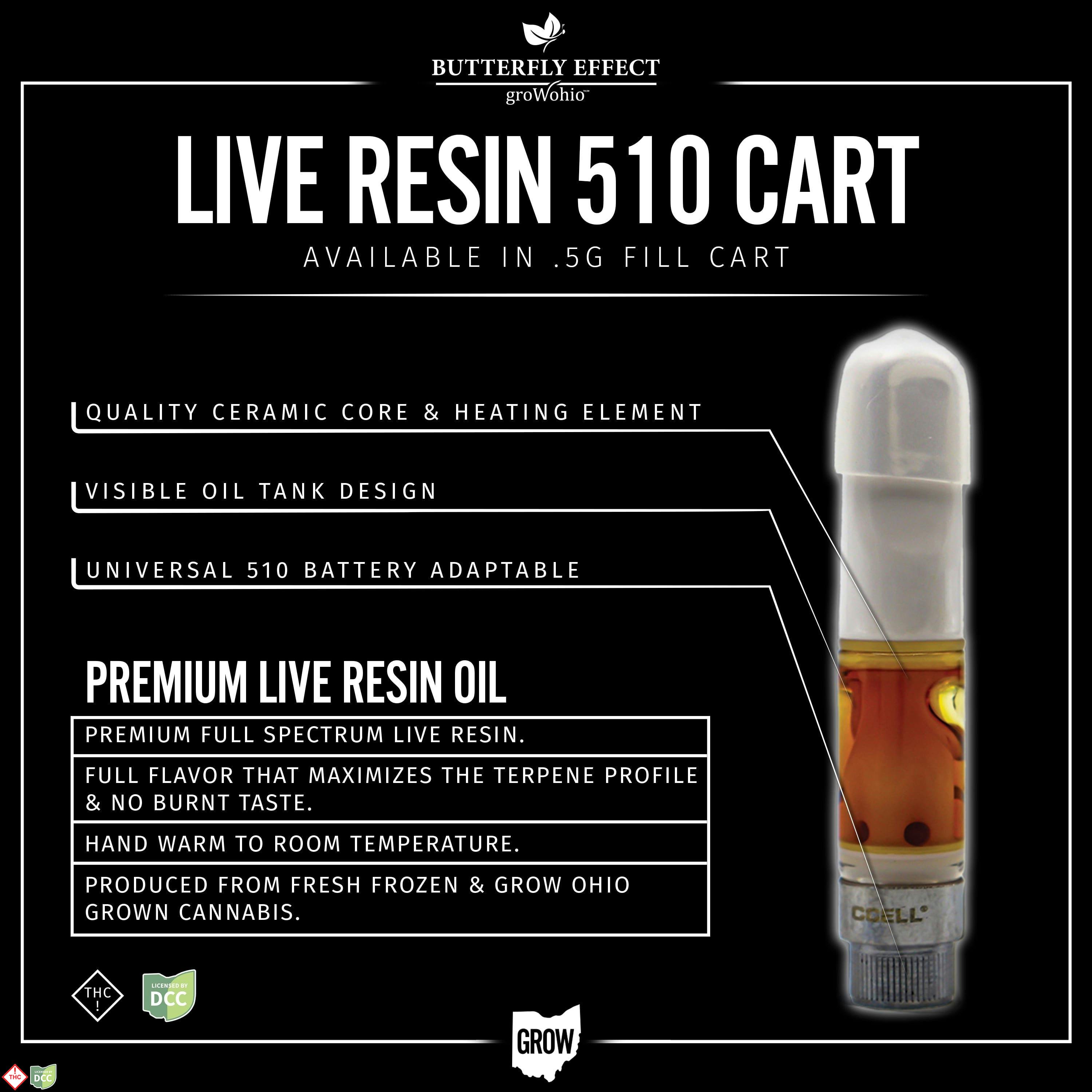 Butterfly Effect  Notorious   Live Resin Cart
