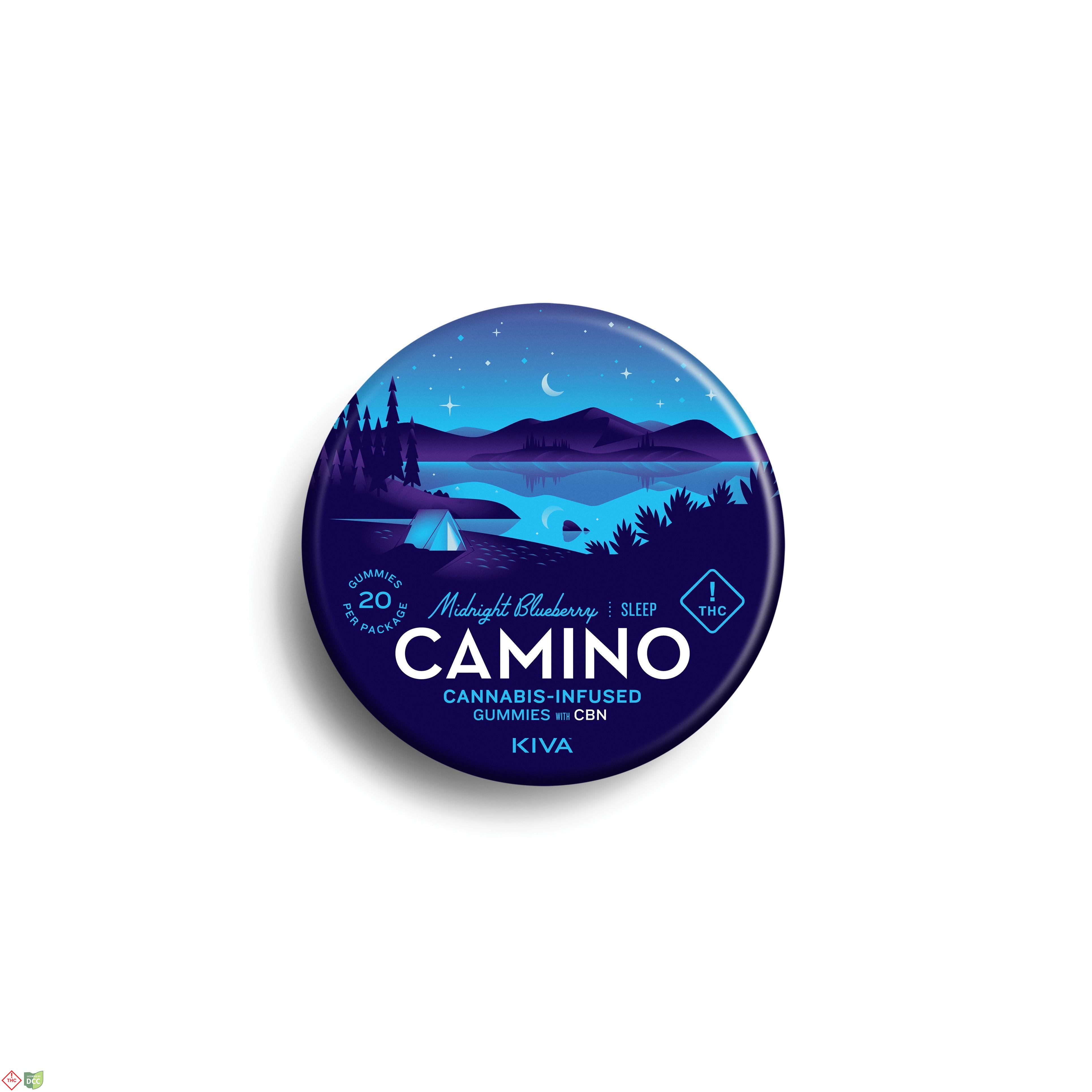 KIVA Camino - Midnight Blueberry CBN Gummies - 20ct - 90.72mg