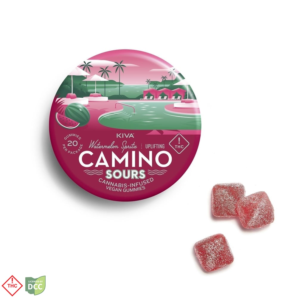 KIVA Camino Sours - Watermelon Splash Gummies - 10ct - 81mg