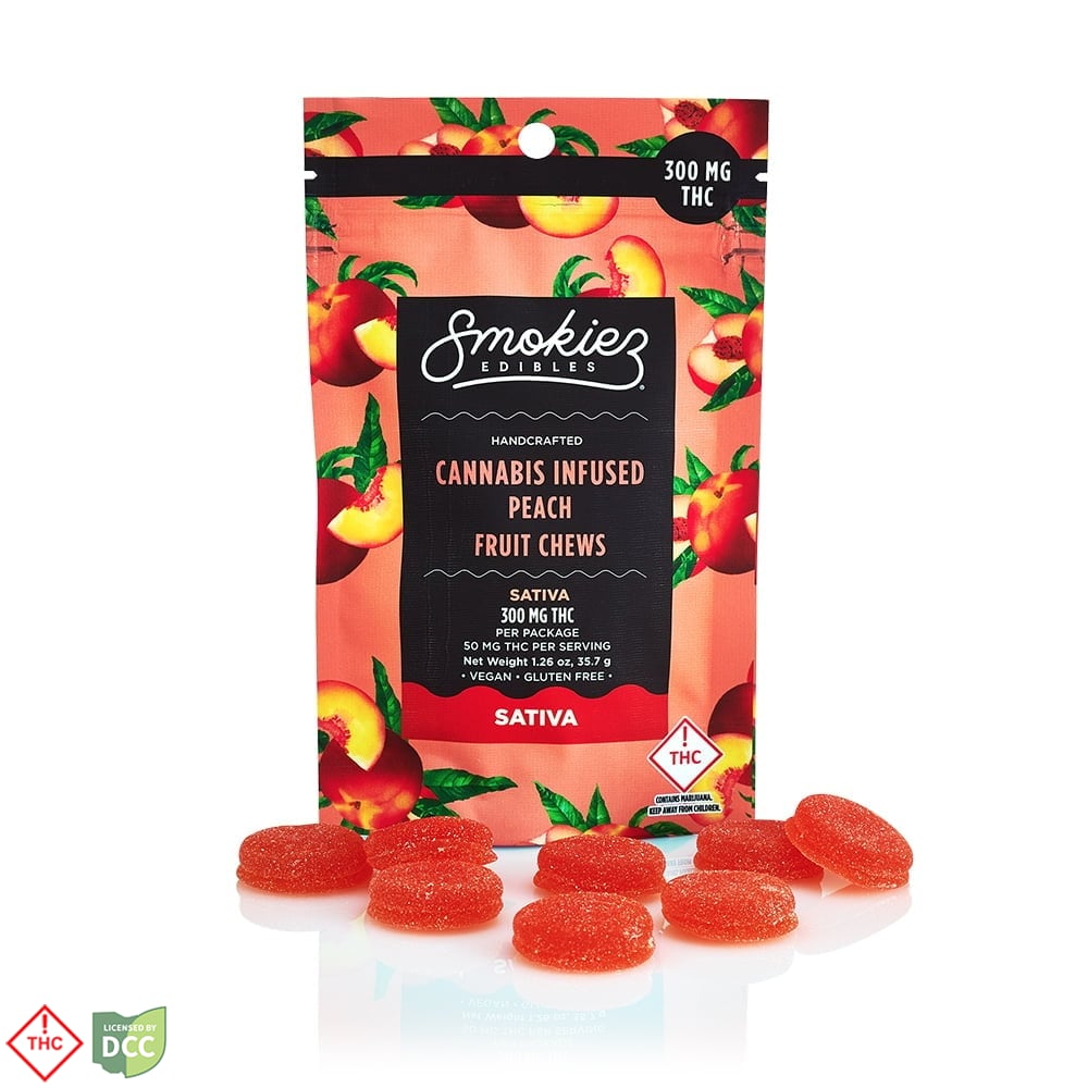 Smokiez - 3 Day Sour Peach Gummies - 6ct - 299mg Smokiez - 3 Day Sour Peach Gummies - 6ct - 299mg