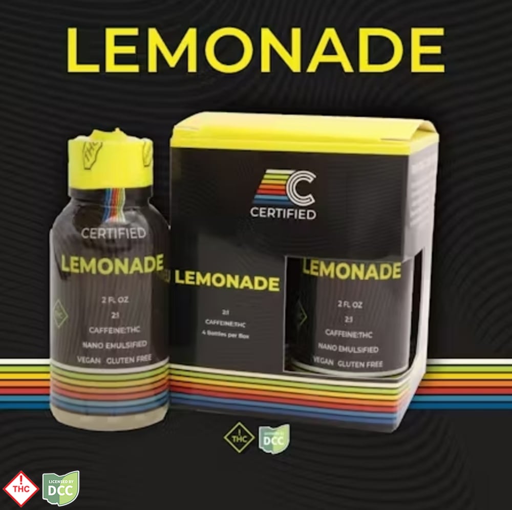 Certified Cultivators - Lemonade Caffeine Drink - 4ct - 100mg