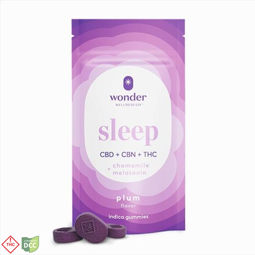 Wonder Sleep - Plum + Melatonin 1:1:1 THC:CBN:CBD Gummies - 20ct - 100mg