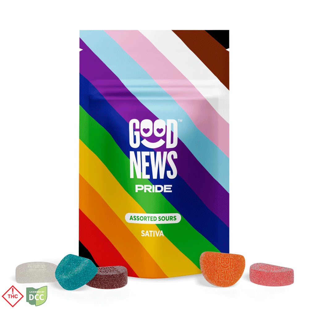 Good News Pride Assorted Flavor Sour Gummies [10pk] (110mg)