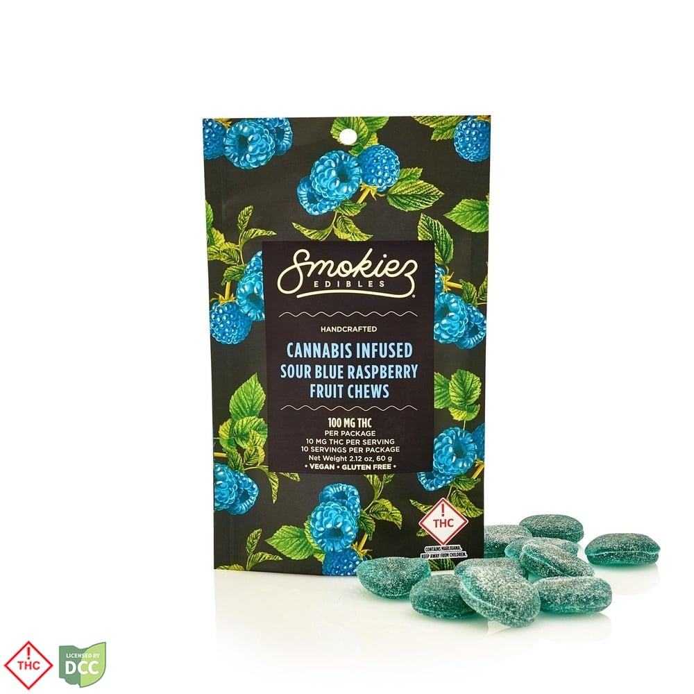 Smokiez - Sour Blue Raspberry Gummies - 10ct - 100mg Smokiez - Sour Blue Raspberry Gummies - 10ct - 100mg