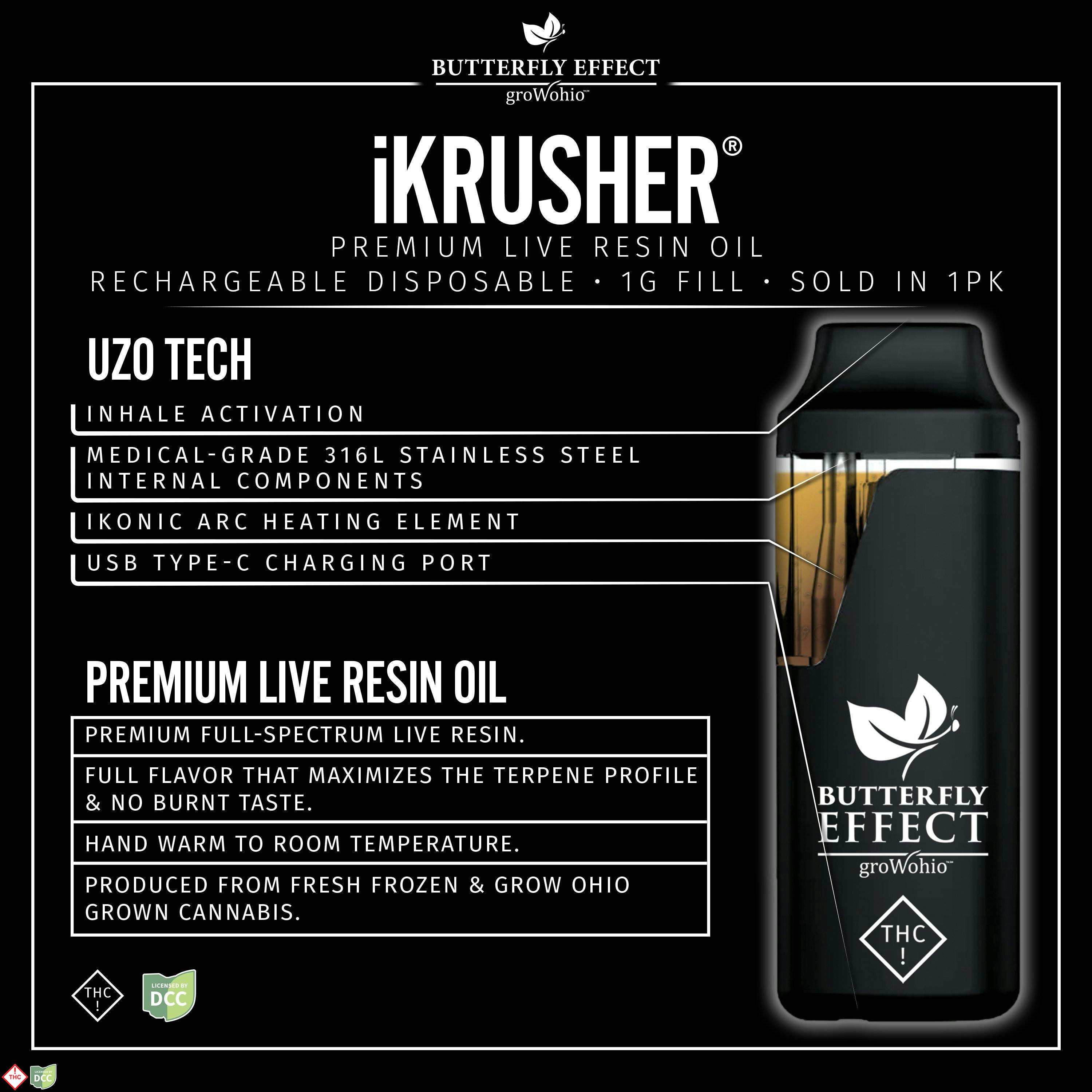 Butterfly Effect - Permanent Marker - 1g Live Resin Disposable