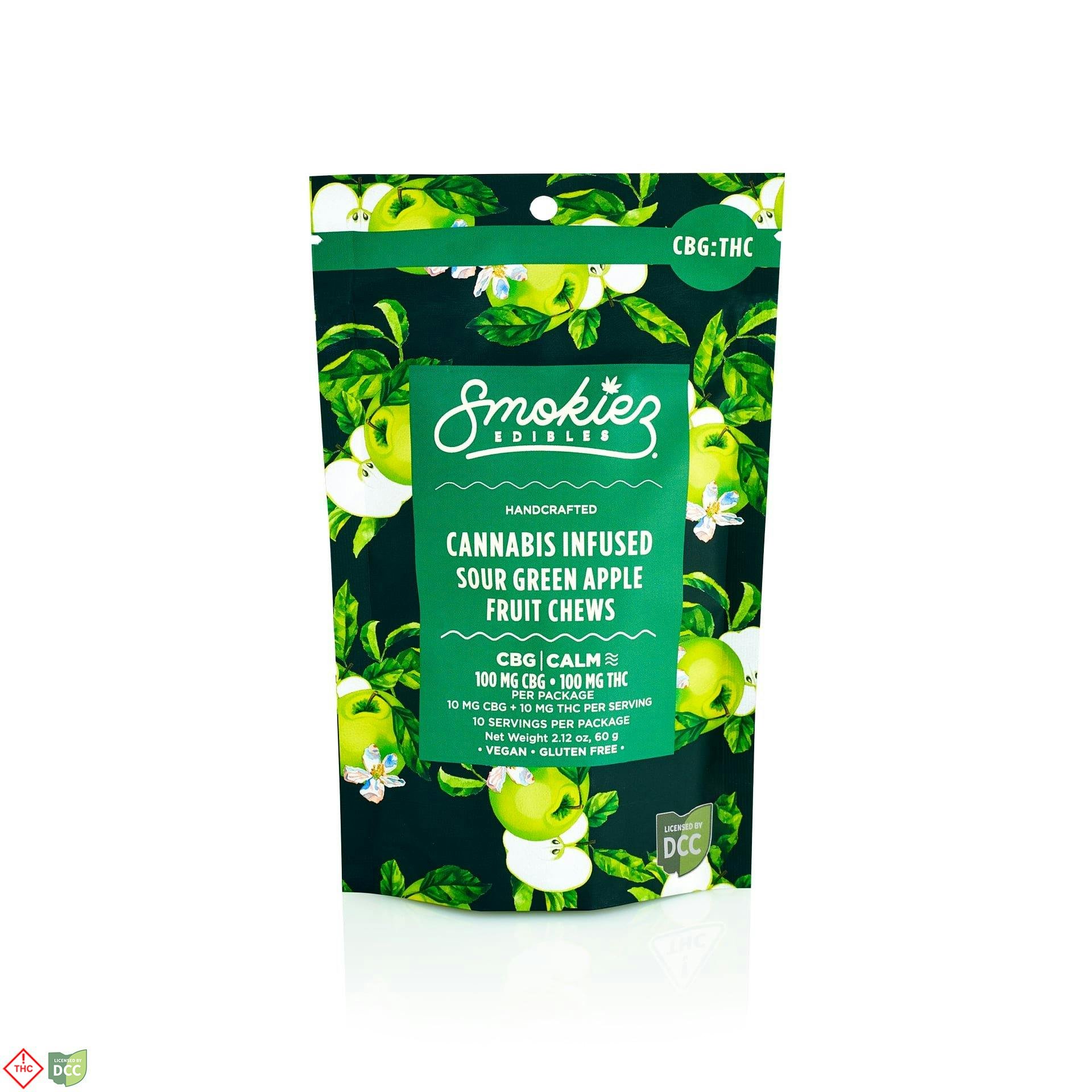 Smokiez - Sour Green Apple CBG Gummies - 10ct - 100.2mg