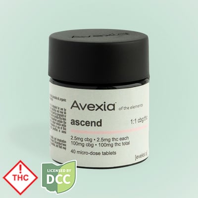 Avexia - 1:1 CBG:THC Tablets - 44ct - 110mg Avexia - 1:1 CBG:THC Tablets - 44ct - 110mg