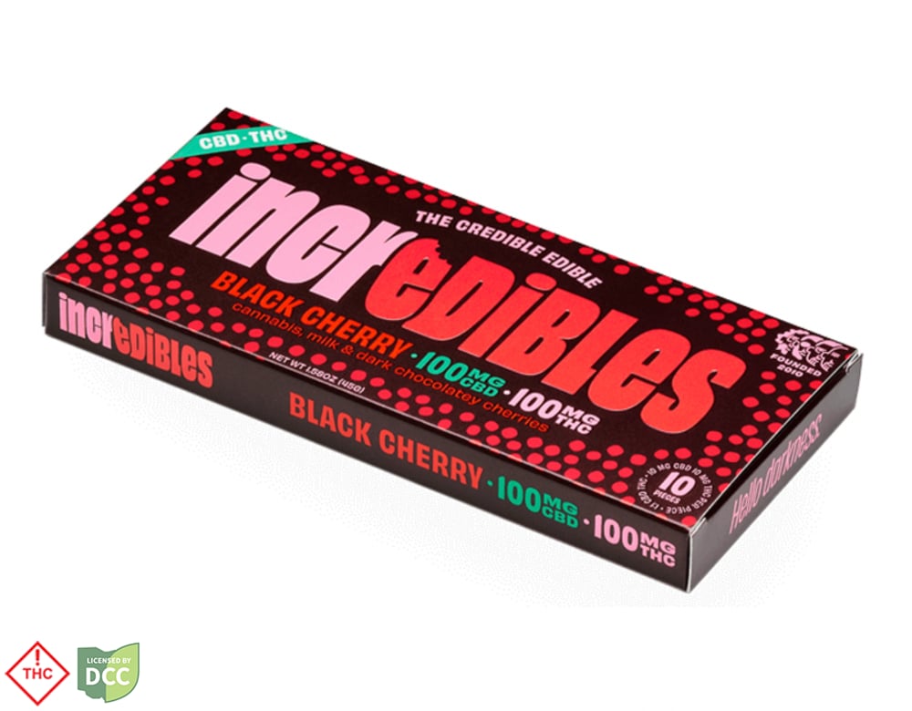 1:1 Black Cherry CBD Chocolate Bar 200mg