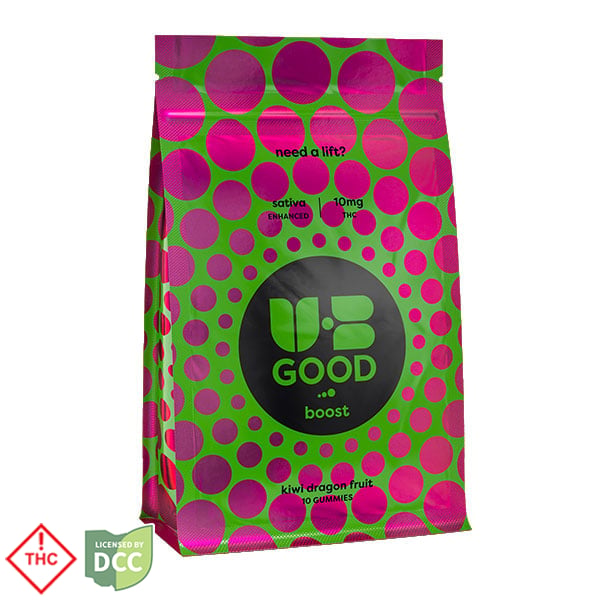 UB GOOD - Kiwi Dragonfruit Boost Gummies - 10ct - 100mg
