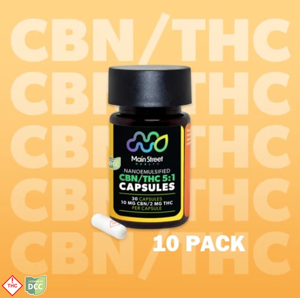 Main Street Health - THC/CBN 1:5 Capsules - 10ct - 20mg