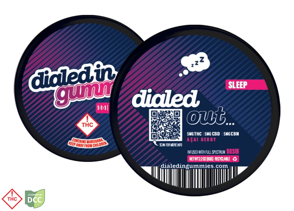 Dialed In - 1:1:1 Acai Berry CBD:CBN Gummies - 20ct - 100mg