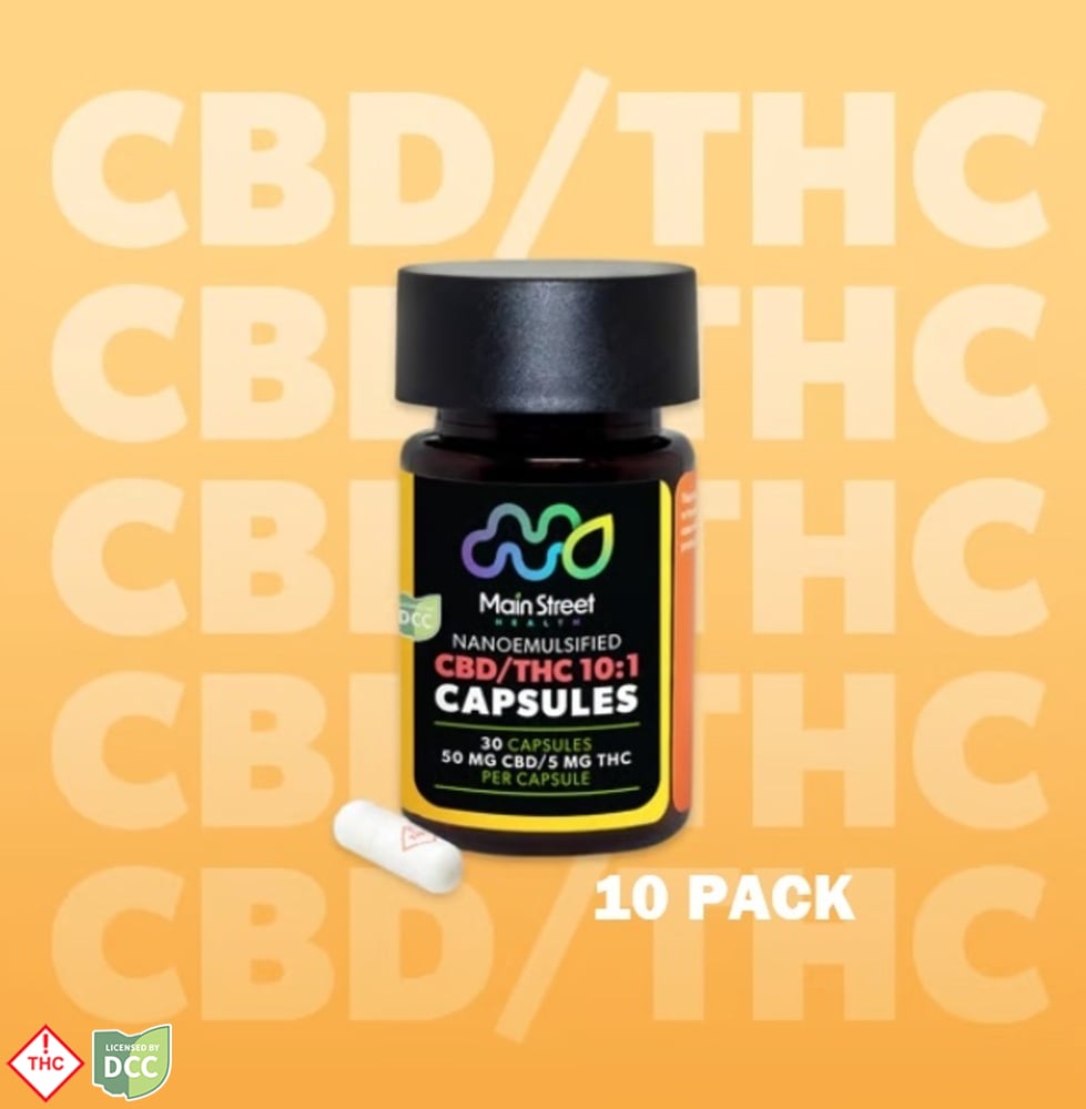 Main Street Health - 1:10 THC/CBD Capsules - 10ct - 51mg