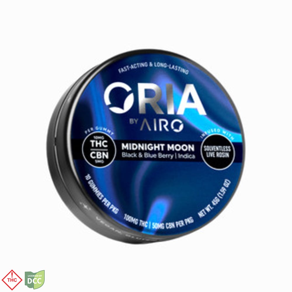 Airo Oria - Live Resin Gummies - Twilight Moon + CBN - 10ct - 100mg