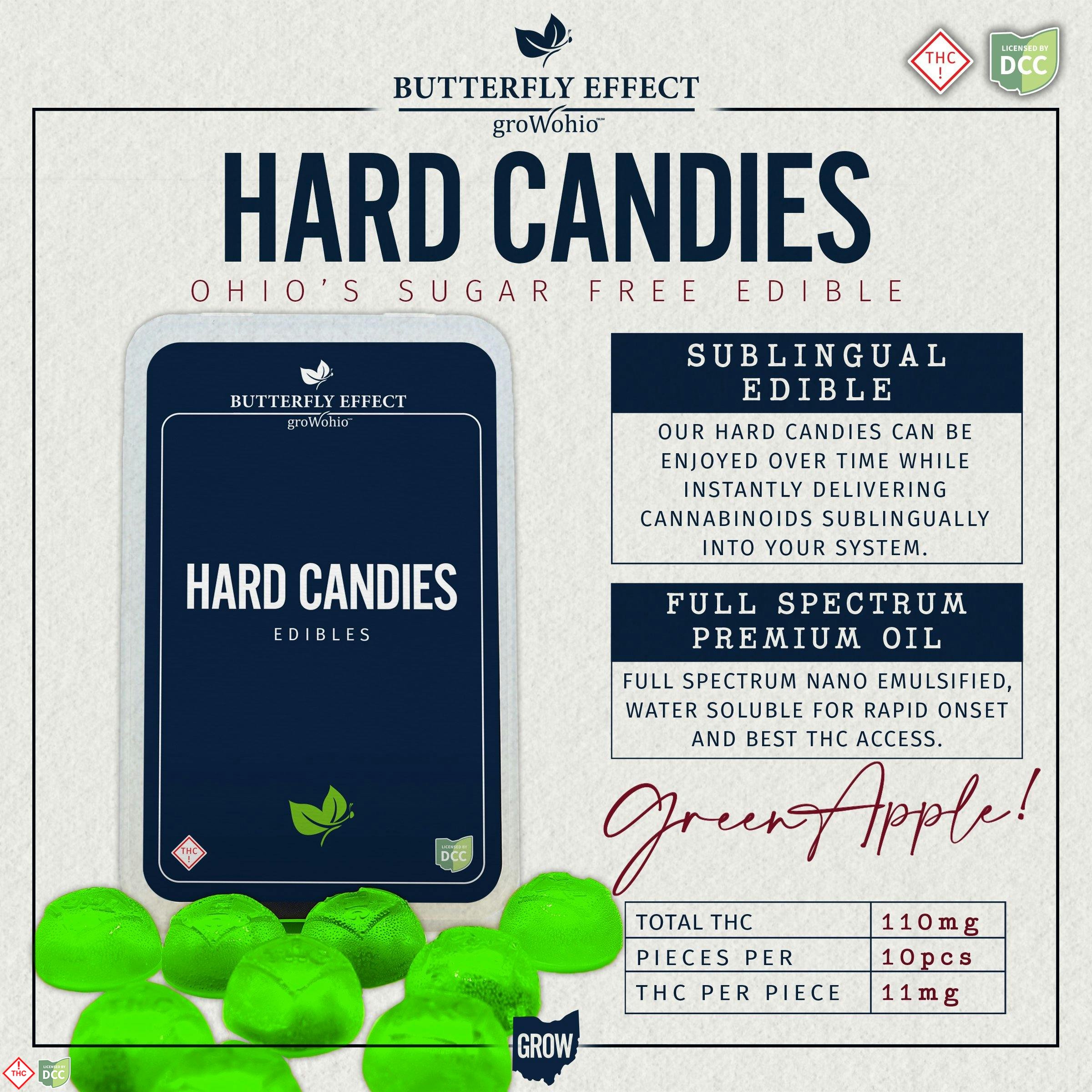 GREEN APPLE LOZENGE - EDIBLE - 11PK - THC: 105.88MG CBD: 0MG