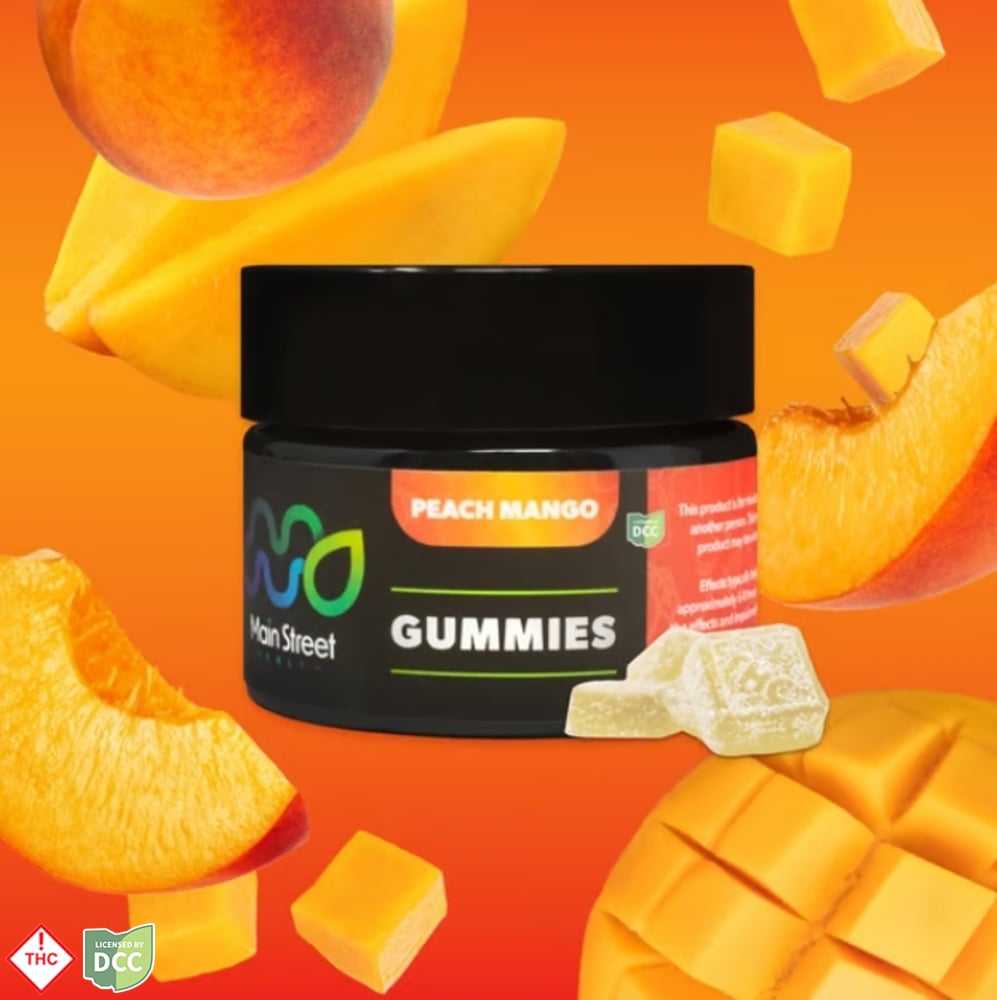Main Street Health - Peach Mango 1:1 CBG Gummies- 11ct - 110mg