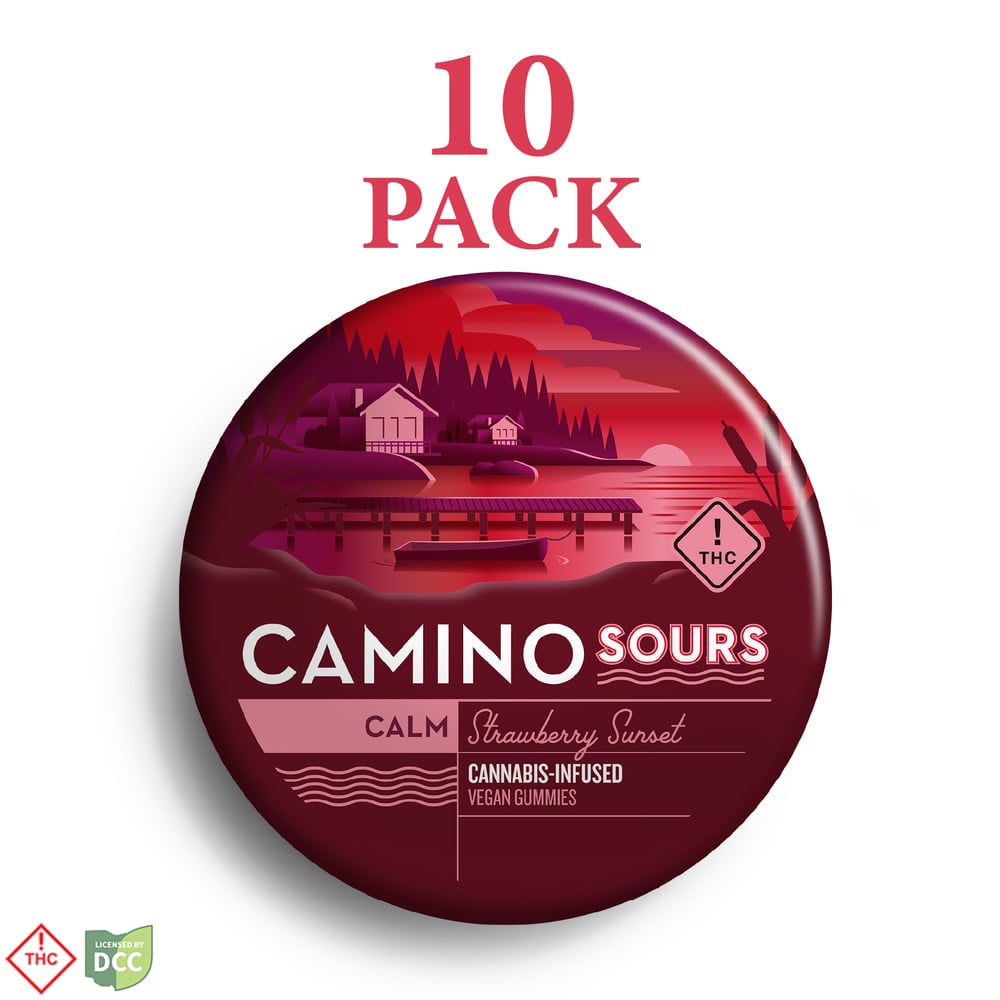 KIVA Camino Sours - Strawberry Sunset Gummies - 10ct - 95.94mg