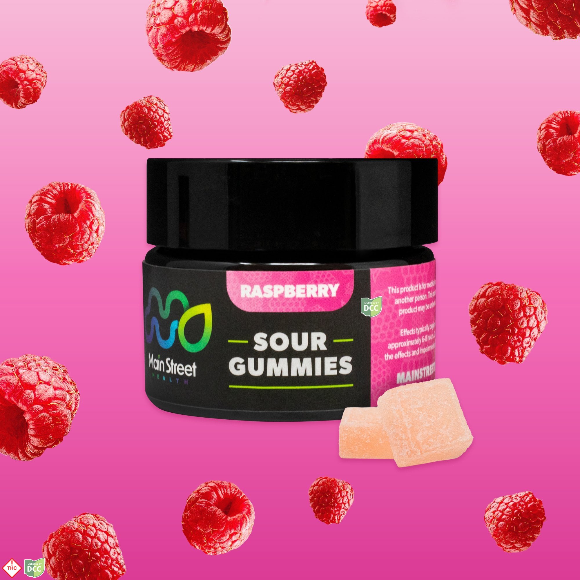 Raspberry 1:1 Gummies - 110mg