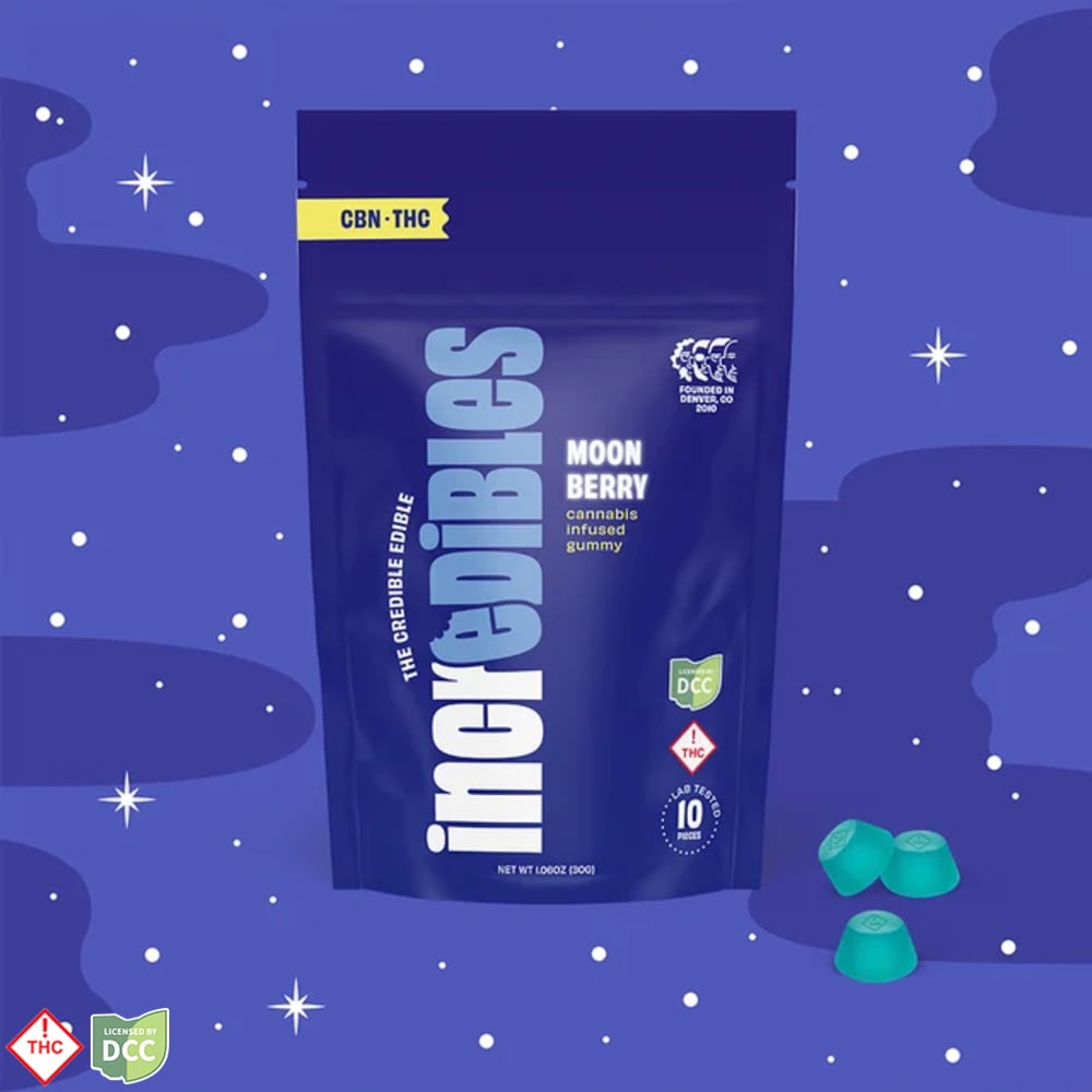 Incredibles - Moon Berry 5:1 THC:CBN Gummies - 10ct 100mg
