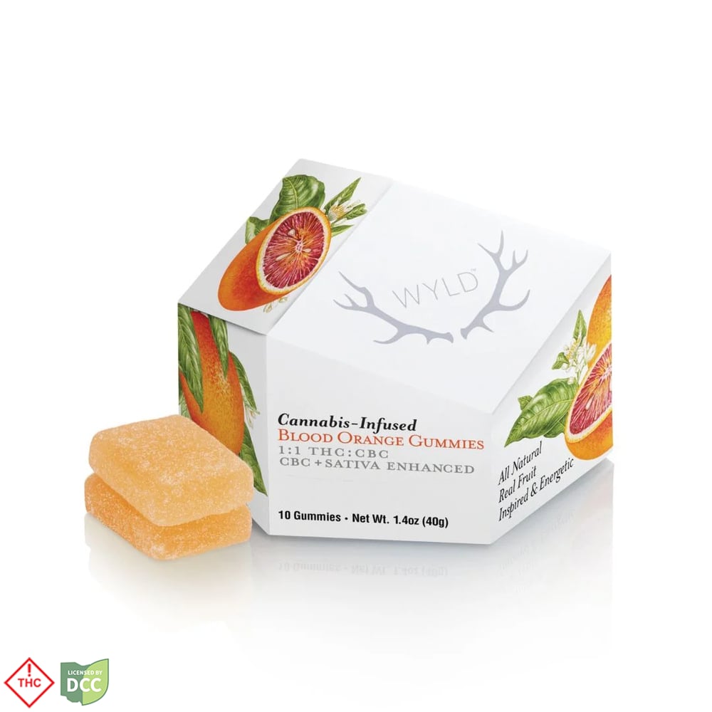 Wyld - Blood Orange 1:1 THC:CBC Gummies - 10ct - 100mg Wyld - Blood Orange 1:1 THC:CBC Gummies - 10ct - 100mg