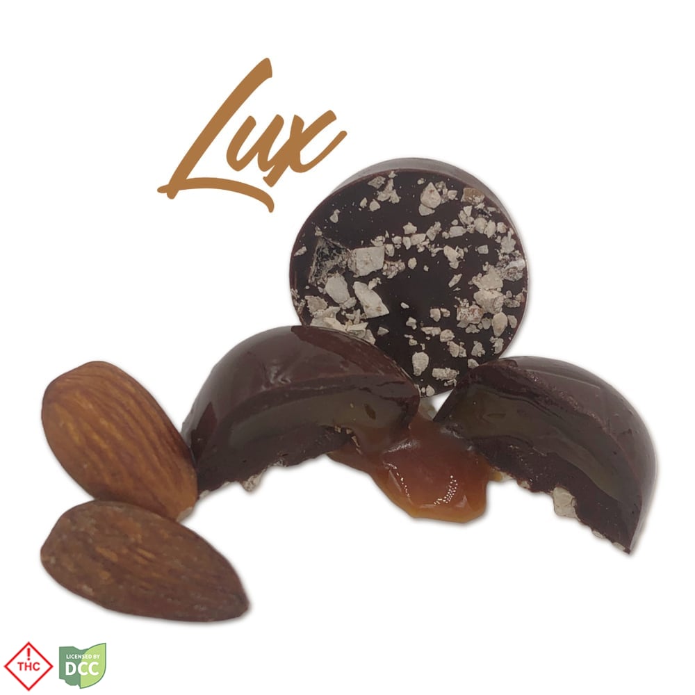 Dark Chocolate Smoked Almond Caramels | 100mg (10pk)