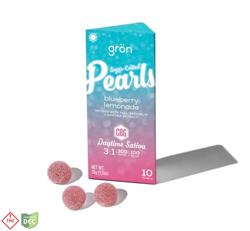 Grön - 3:1 Blueberry Lemonade CBG Pearl Gummies - 10ct - 100mg