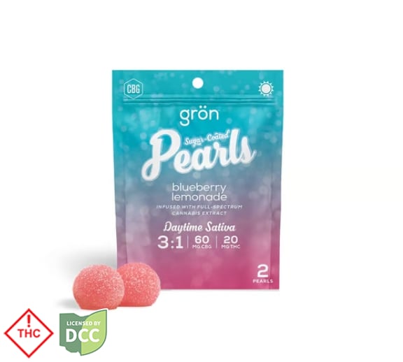 3:1 Blueberry Lemonade Pearls - Daytime Sativa (60mg CBG / 20mg THC)