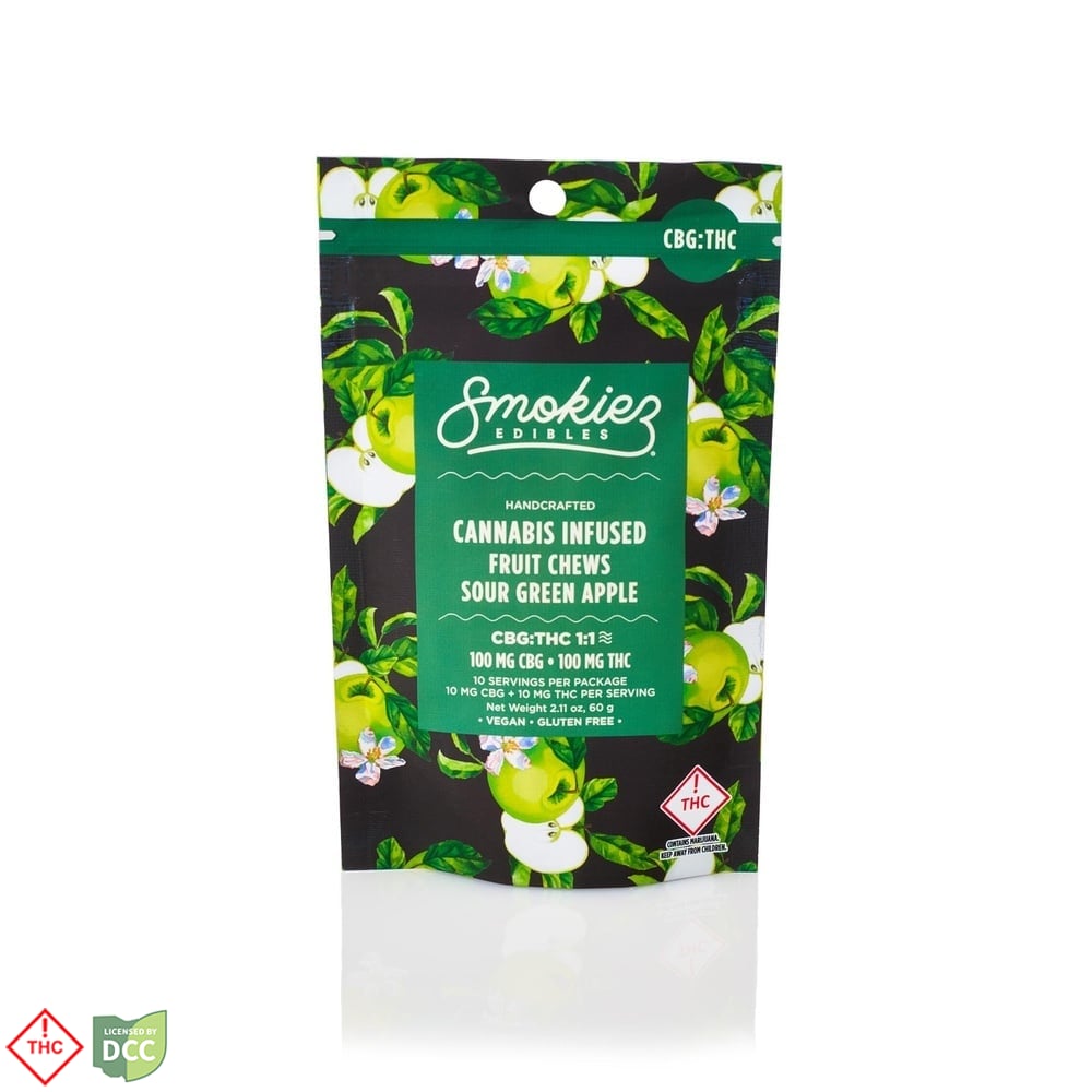Smokiez - Sour Green Apple CBG Gummies - 10ct - 100mg