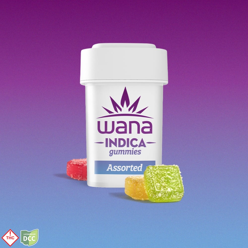 WANA Classic - Sour Assorted Indica Gummies - 10ct - 100mg