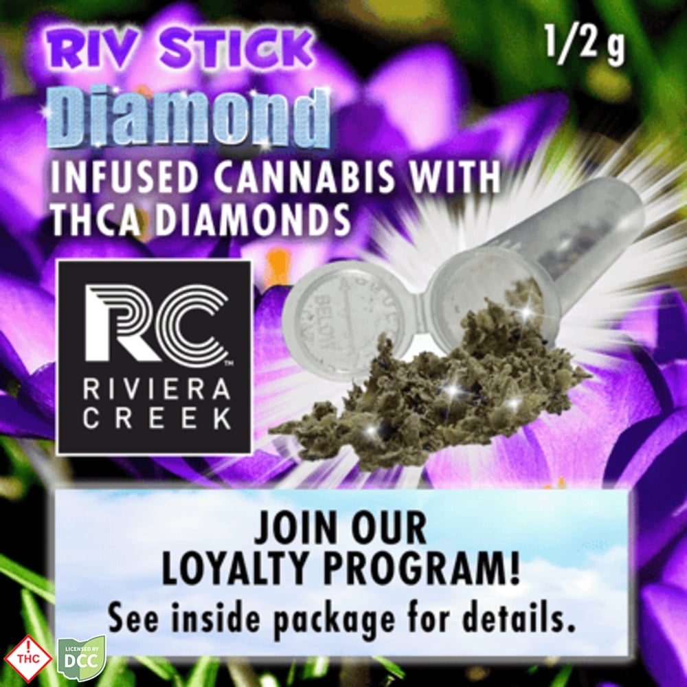 Riviera Creek  Mixed Strain w/ THCa Diamonds   Riv Stick