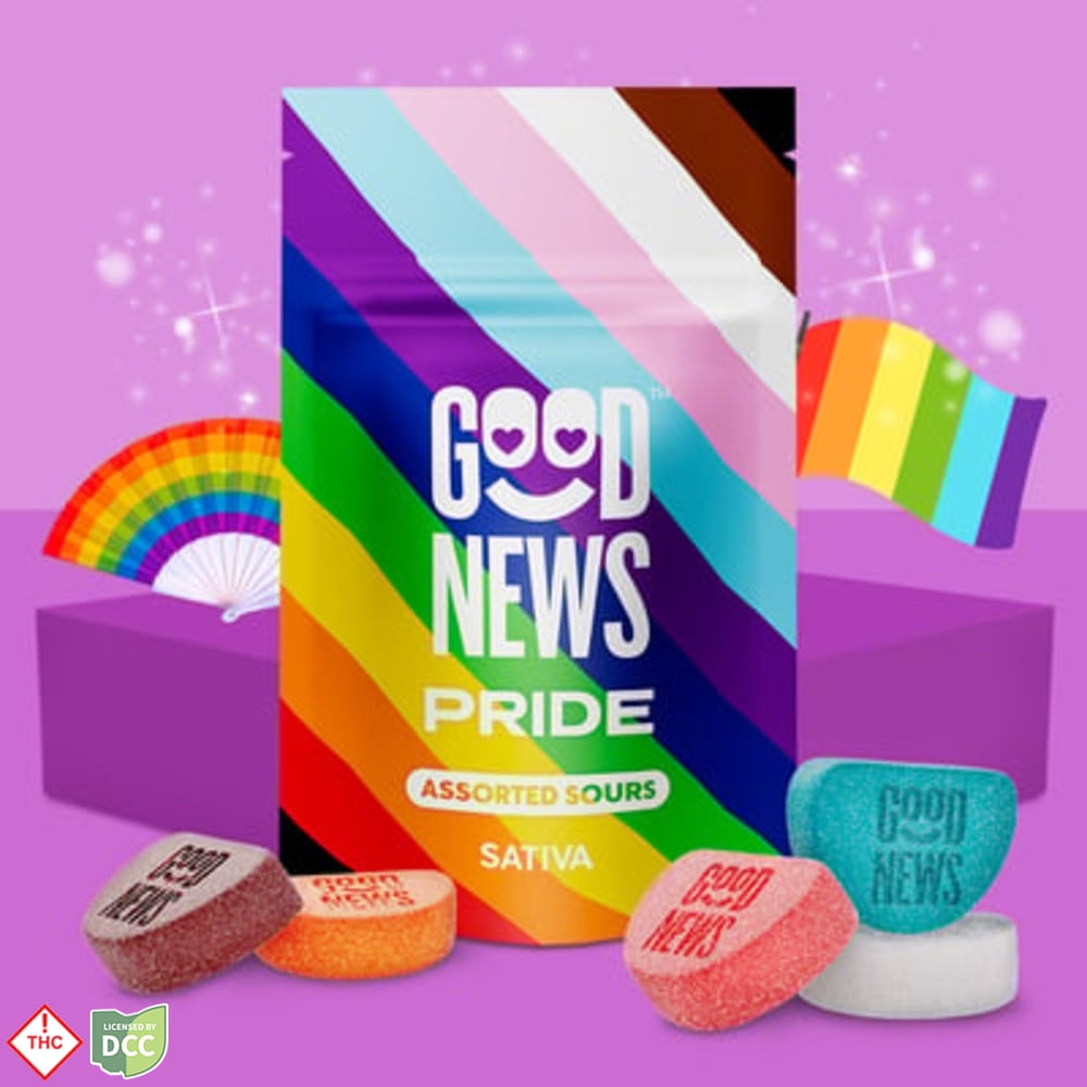 Good News - Pride Assorted Sour Gummies - 10ct - 100mg