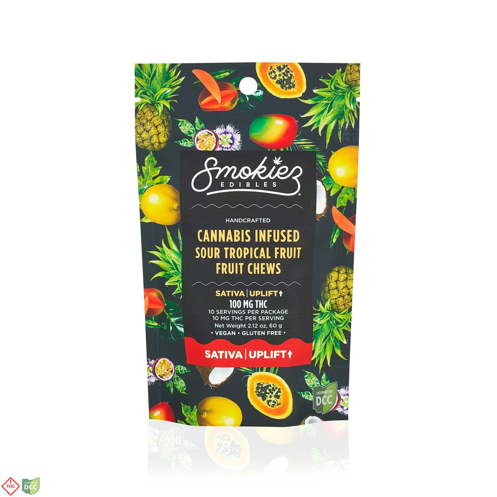 Smokiez - Sour Tropical Fruit Gummies - 10ct - 100mg