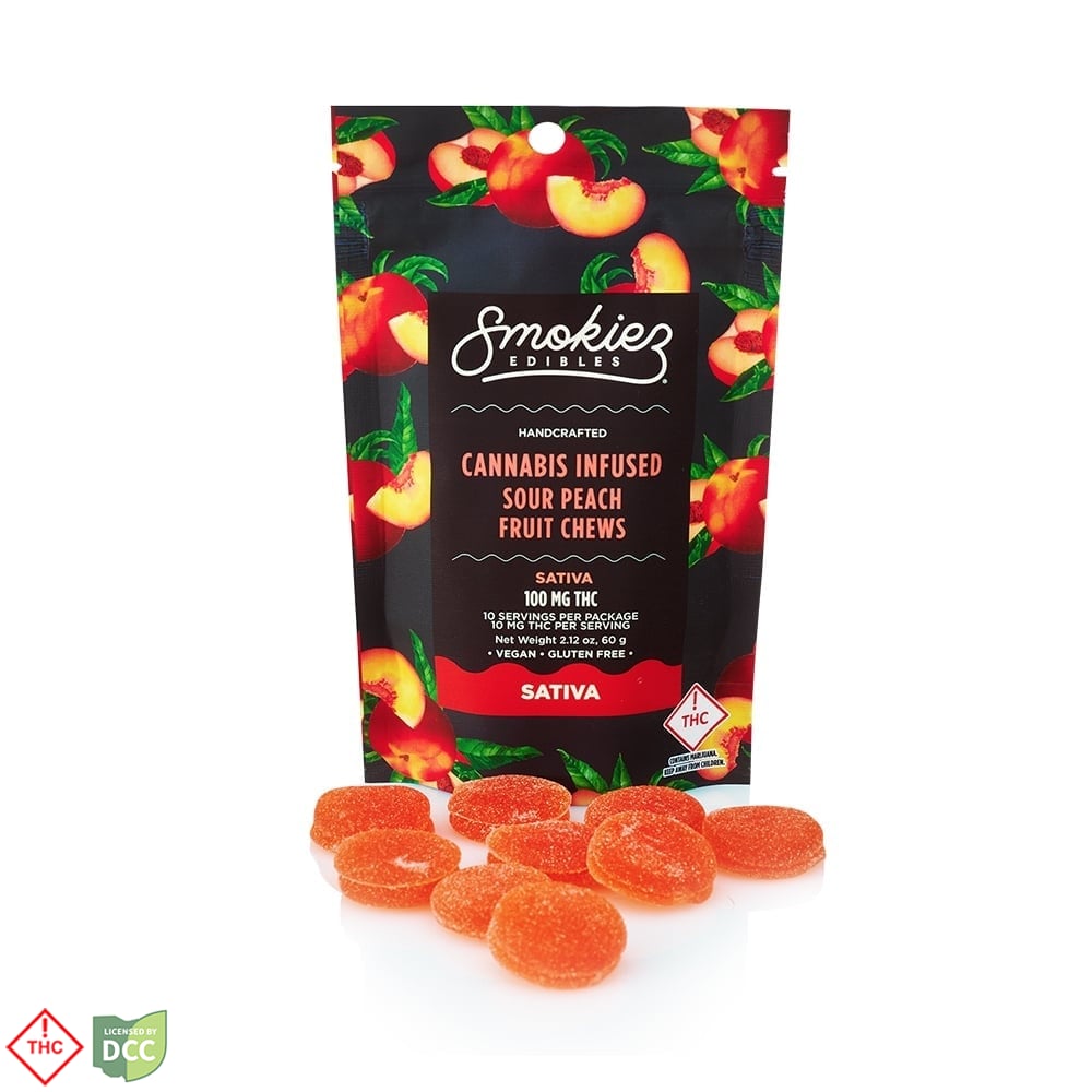 Smokiez - Sour Peach Gummies - 10ct - 100mg