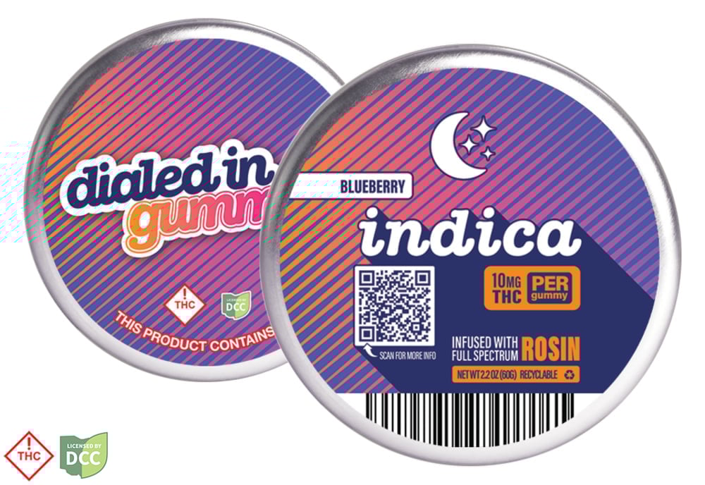 Dialed In - Blueberry Indica Gummies - 10ct - 100mg