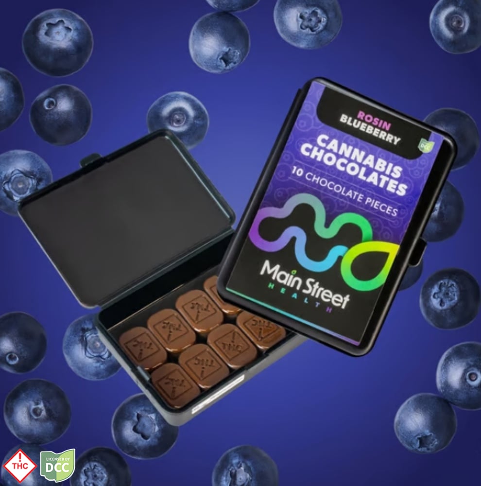 Main Street Health - 2 Day Blueberry Rosin Dark Chocolate - 10ct - 209mg