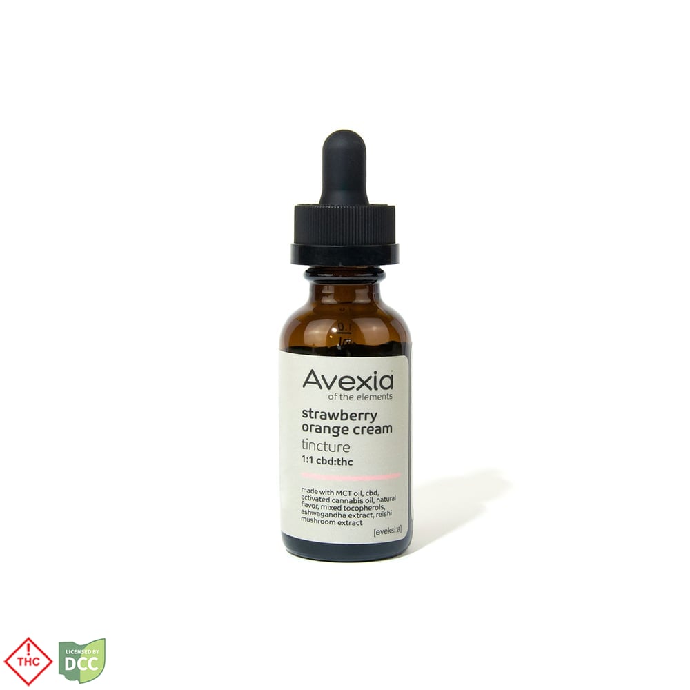 Avexia - Strawberry Orange Cream 1:1 CBD Tincture - 30mL - 110mg
