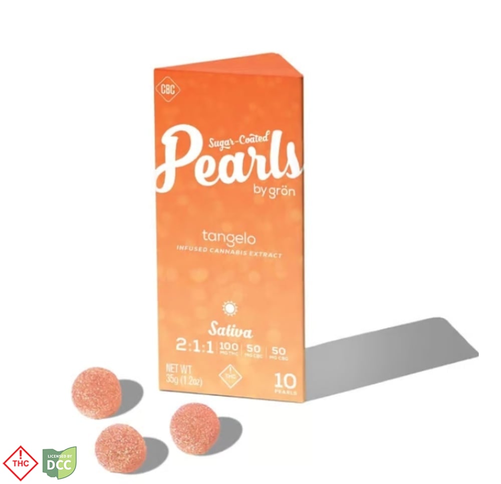 Grön - 1:1:2 Tangelo CBC:CBG Pearl Gummies - 10ct - 100mg