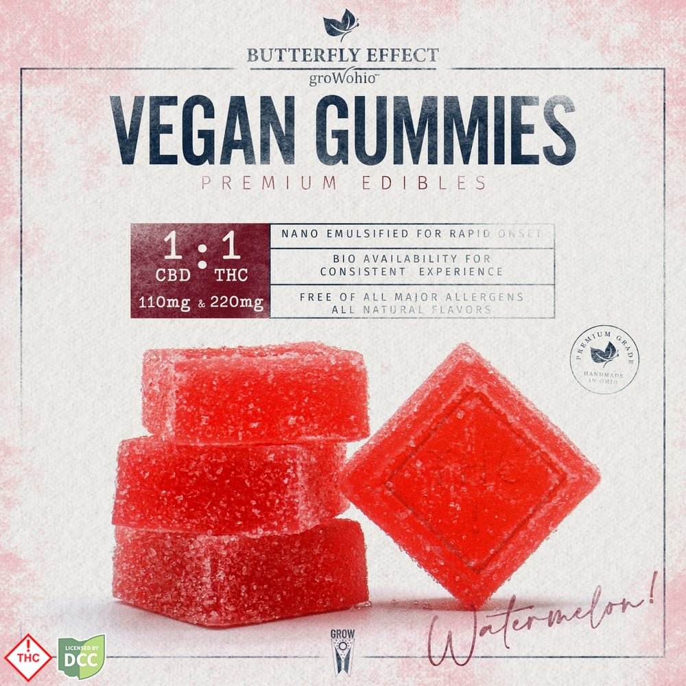 Butterfly Effect - 2 Day Watermelon 1:1 Gummies - 10ct - 220mg