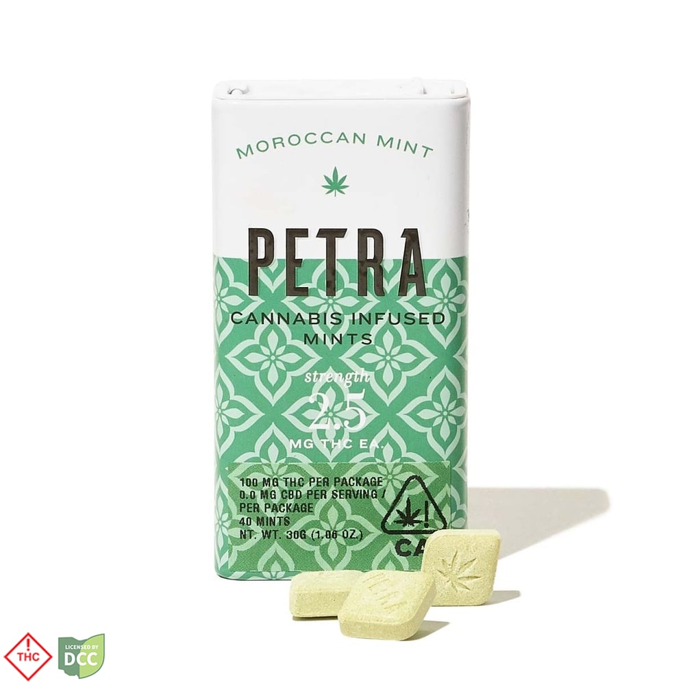 KIVA Petra - Moroccan Mint Micro-Dose Candies - 40Pcs - 100mg