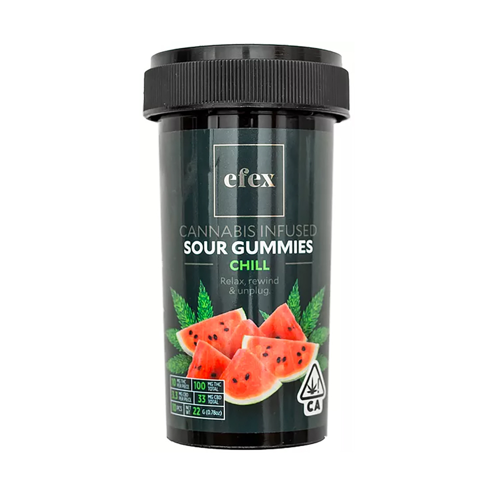 Chill - Sour Watermelon [10pk] (33mg CBD/100mg THC) by efex
