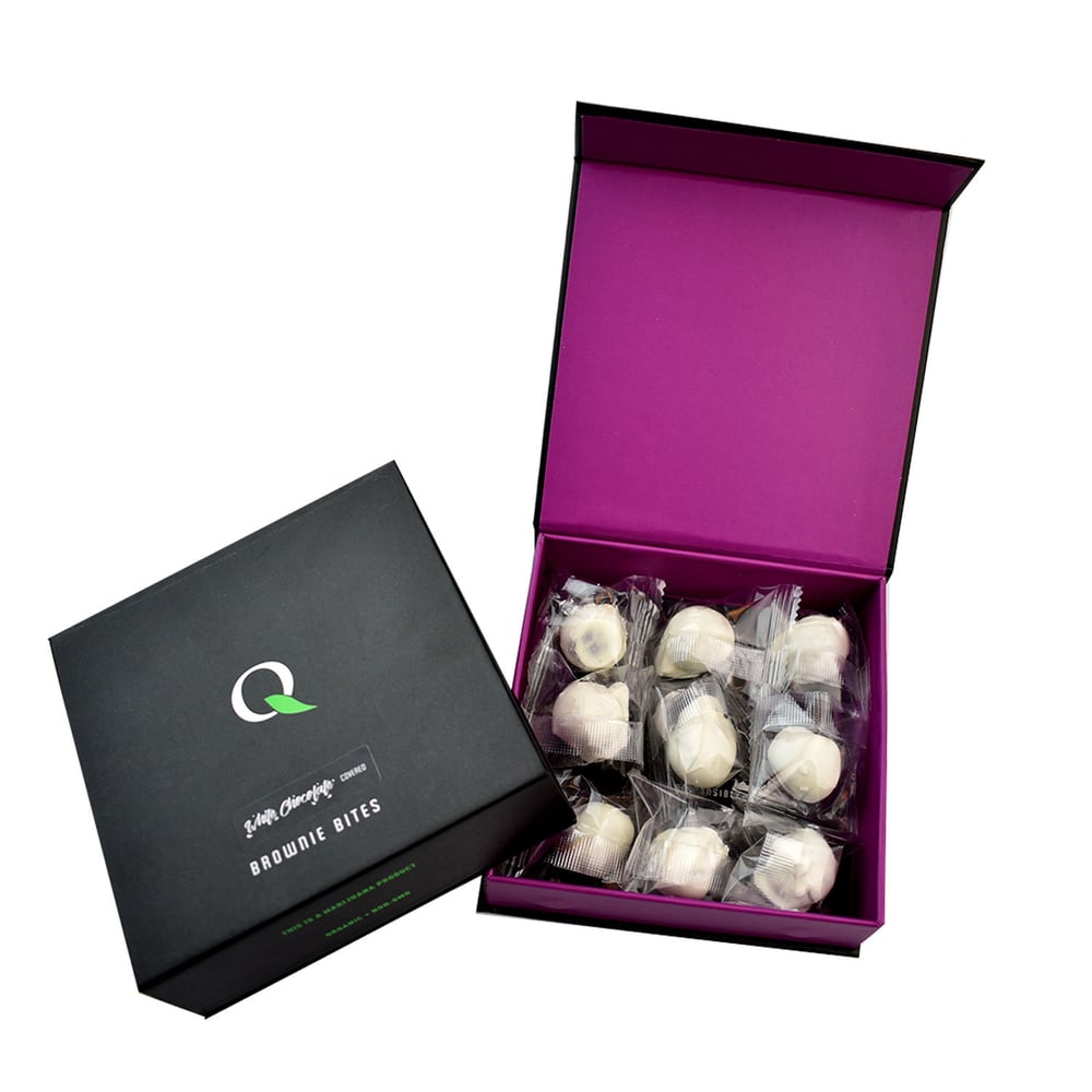 White Chocolate Covered Brownie Bites (100mg) by QualCan