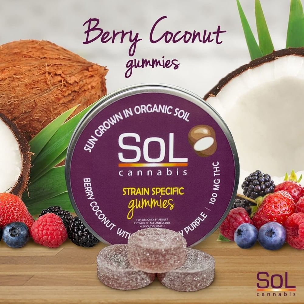 Berry Coconut (100mg) by SoL Cannabis