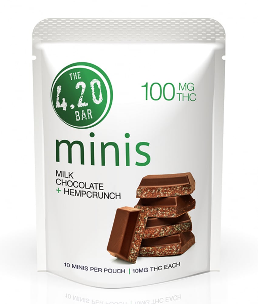 Milk Chocolate + Hemp Crunch [10pk] (100mg) Evergreen Herbal 4.20 Bar Minis Jane