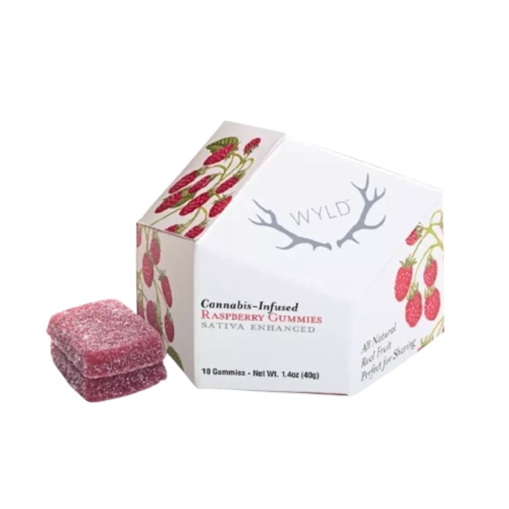 Raspberry Sativa Enhanced Gummies (100mg THC)