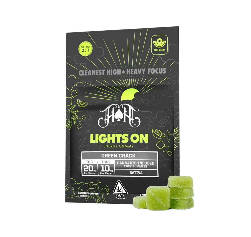 Green Crack Lights On Energy Gummies | 100mg THC - 50mg THCV