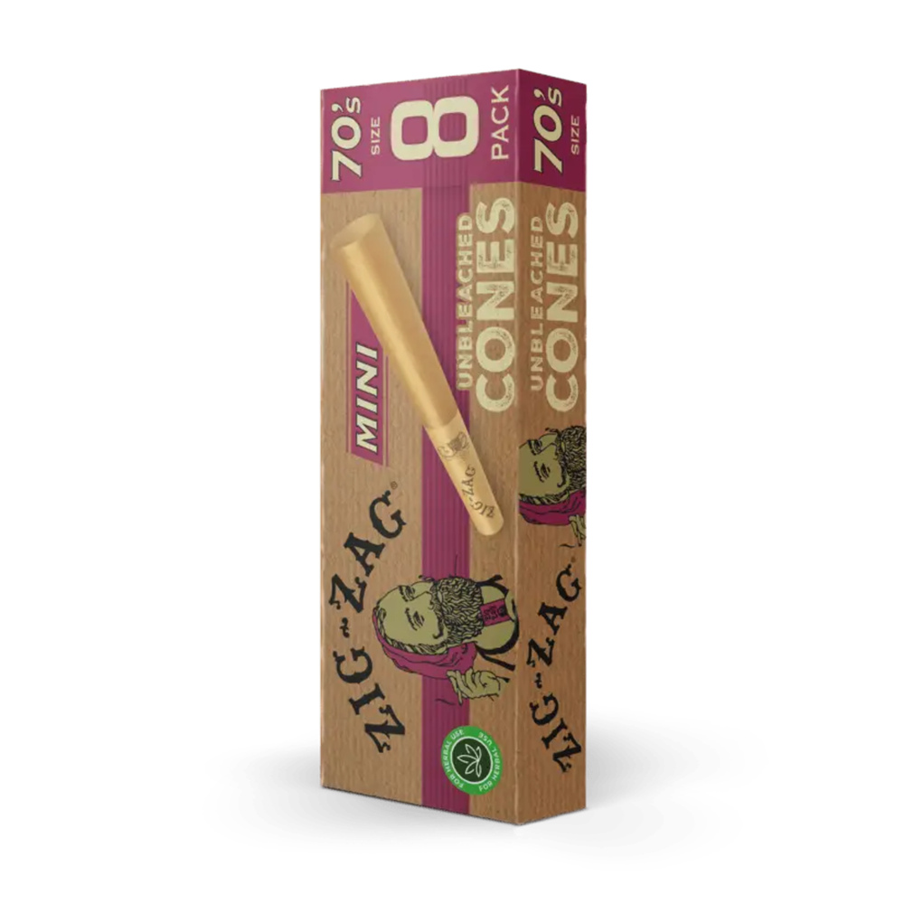 Unbleached Ultra Thin Mini Cones - 70mm [8pk]