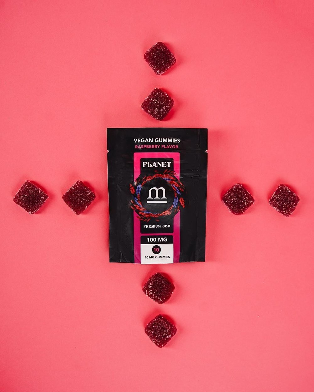 Raspberry [10pk] (100mg CBD) by Planet M