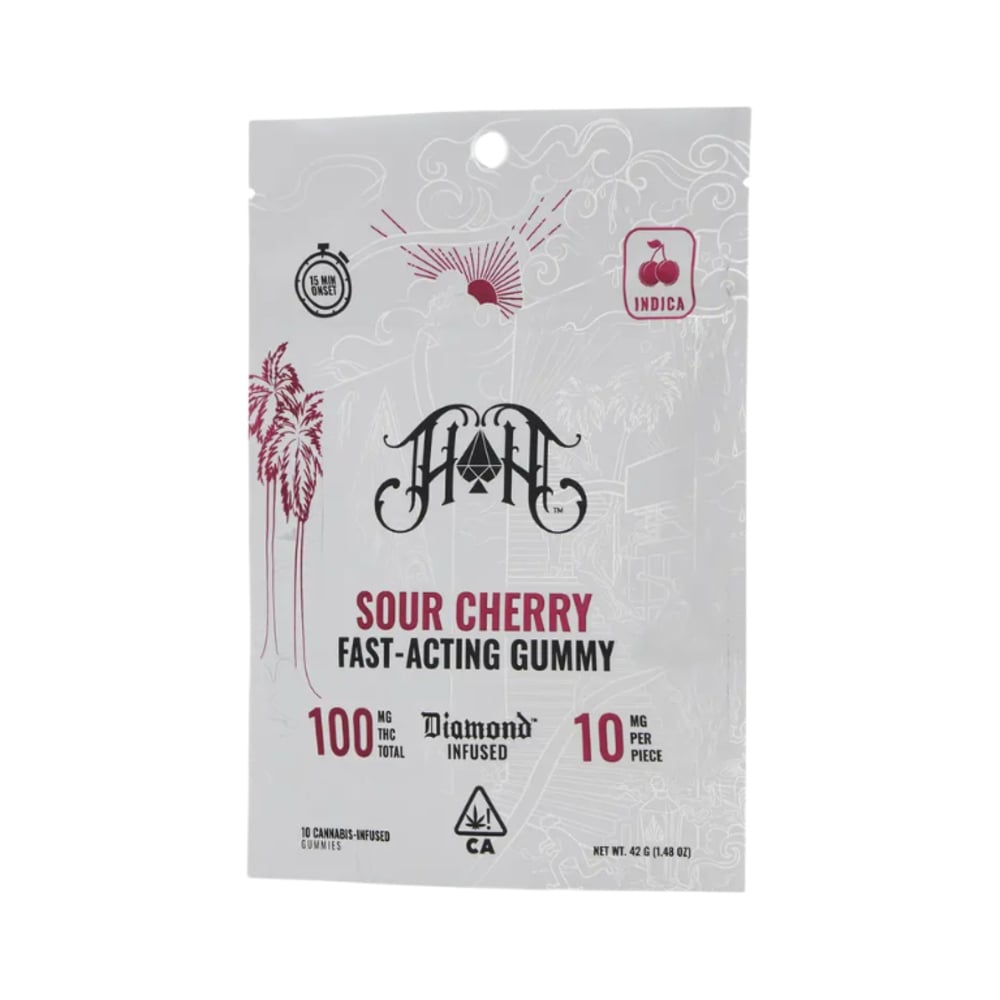 Sour Cherry | Indica - Fast-Acting Gummies - 100mg THC